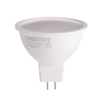 Лампа светодиодная Smartbuy, GU5.3, рефлектор MR16, 7 Вт, 560 Лм, 3000 К, теплый белый Лампа светодиодная Smartbuy, GU5.3, рефлектор MR16, 7 Вт, 560 Лм, 3000 К, теплый белый