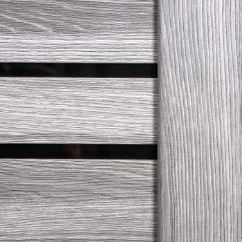 Дверное полотно остекленное 2000х800х38 мм Двери Гуд Х32, ривьера грей/черный