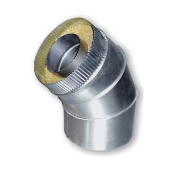 Отвод-сэндвич 135* 115х200 нерж./оцинк. 0,5мм, 0,5мм по кон. AISI 430/оц GS *1/6