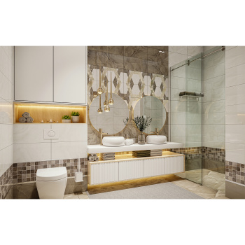 Плитка 50х25 см настенная 1.25 м² Axima Палермо, серый