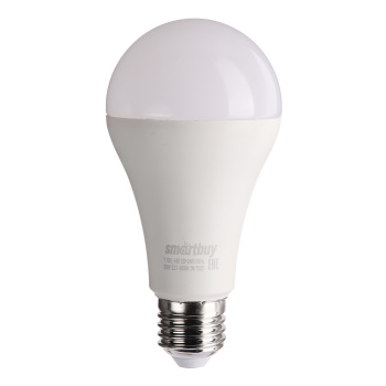 Лампа светодиодная Smartbuy, Е27, 25 Вт, груша A65, 2000 Лм, 4000 К, нейтральный белый Лампа светодиодная Smartbuy, Е27, 25 Вт, груша A65, 2000 Лм, 4000 К, нейтральный белый