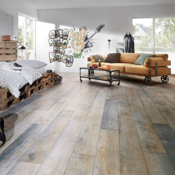 Ламинат Eurohome Majestic Дуб олд гризли, 2.22 м², 33 класс, 1285х192х8 мм