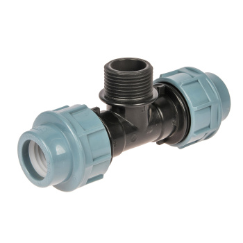 Тройник ПНД компрессия Ø 25х1"х25 наруж. резьба *1/40