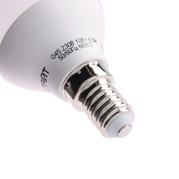 Лампа светодиодная ОНЛАЙТ, Е14, шар G45, 10 Вт, 800 Лм, 6500 К, холодный белый