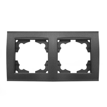 Рамка "Бриллиант" 2-м горизонт. графит UNIVersal 7947465-Gr *10/400