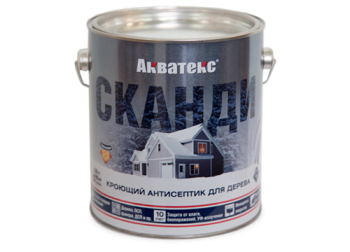 Антисептик 2.5 л для дерева АКВАТЕКС СКАНДИ, акриловый, кроющий, топленое молоко