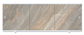 Экран под ванну "Премиум А" (АЛЮМ. РАМА) Камень коричневый 1,48м *2