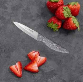 Нож кухонный ATTRIBUTE  пл.р. Stone д/фруктов дл.лезв.9см AKS104 блистер *1/6/72