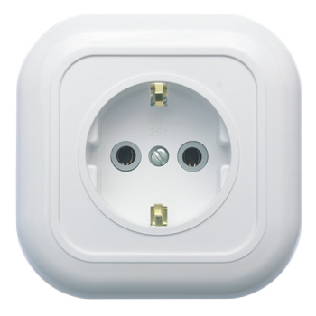 Розетка "Валентина" СП 1-мест. белая з/к РС16-635 *10/50