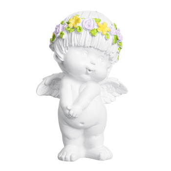 Фигура "Ангел стесняшка" белый 8х9х14см   3865134