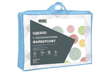 Одеяло файберсофт 143х205см облегченное Simpl белое 100% п/э, сумка NOVEL *1/5
