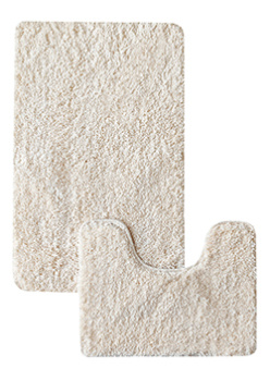 Коврик д/ванной Bombini  "Shaggy Soft" Комплект:(50см х 80см) + д/туалета Крем *1/20