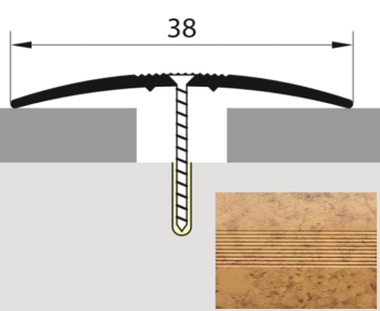 Порог-стык одноуровневый 38х1800 мм Русский профиль, пробка