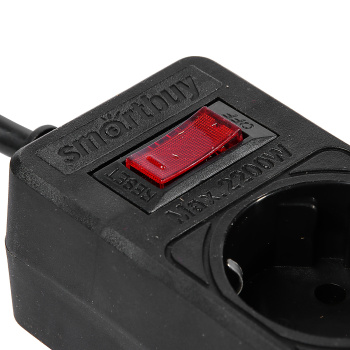 Сетевой фильтр Smartbuy, 5 розеток, 1.8 м, 2200 Вт, 10 А, черный Сетевой фильтр Smartbuy, 5 розеток, 1.8 м, 2200 Вт, 10 А, черный