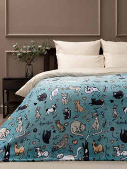 Плед 150*200см фланель Коты2 TF FN F132 b1520 Absolute *1