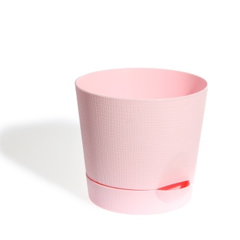 Кашпо пластм. "Le Parterre" 1,4л d верха 150мм h135мм с поддоном Розовый 203-3 (Tek.A.Tek) *1/24