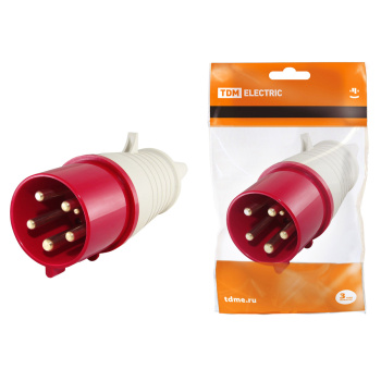 Вилка 015 3P+PE+N 16А 380В TDM SQ0601-0003 *1/10