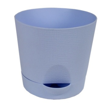 Кашпо пластм. "Le Parterre" 0,35л d верха 95мм h90мм с поддоном Голубой 201-5 (Tek.A.Tek)*1/72