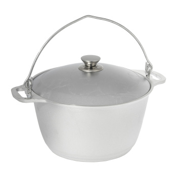 Котел алюм. литой походный с крышкой 8,0л с дужкой Kukmara кп80 (Кукмор) *1/4 Котел алюм. литой походный с крышкой 8,0л с дужкой Kukmara кп80 (Кукмор) *1/4