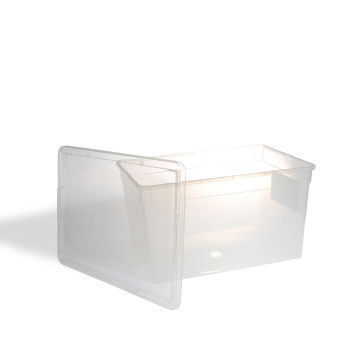 Коробка д/хранения пластм. 16,0л 370х260х207мм прозрачная арт.717 ("Полимербыт") *1/5