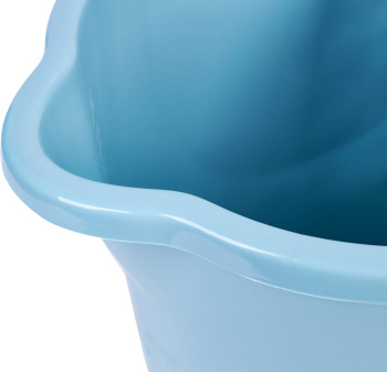 Ведро д/мытья пола пластм. со вставкой для Отжима 12л овальн.,Мет.р."Vogue" Небесный SV3827НБС *1/12