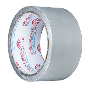 Лента клейкая Альянс, 50 мм х 10 м, алюминиевая