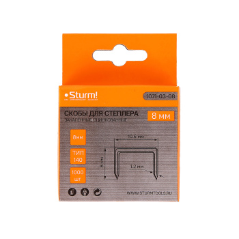 Скоба д/степлера STURM (арт.1071-03-08) тип 140 * 1/20/100 Скоба д/степлера STURM (арт.1071-03-08) тип 140 * 1/20/100