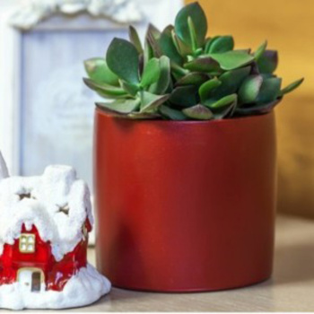 Кашпо гипсовое "Эко" 0,75л  d верха 120мм h110мм Бордо  ("VipSet") *5 Кашпо гипсовое "Эко" 0,75л  d верха 120мм h110мм Бордо  ("VipSet") *5