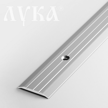 Порог-стык УЗКИЙ ПС 01 900мм 01л серебро-люкс (25*3мм) Лука *1/6/72
