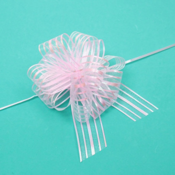 Бант для оформления Серпантин «Сияние», диаметр 15 см, нежно-розовый