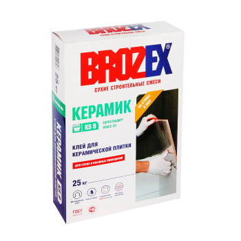 Клей для плитки KS 9 КЕРАМИК ПРОФИ 25 кг BROZEX *48 Клей для плитки KS 9 КЕРАМИК ПРОФИ 25 кг BROZEX *48