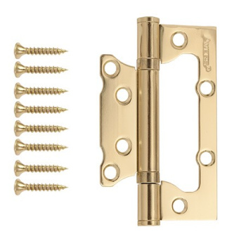 Петля без врезки 100*63*2мм ЗОЛОТО G (комплект 2шт.) AVERS *1/6/48 Петля без врезки 100*63*2мм ЗОЛОТО G (комплект 2шт.) AVERS *1/6/48