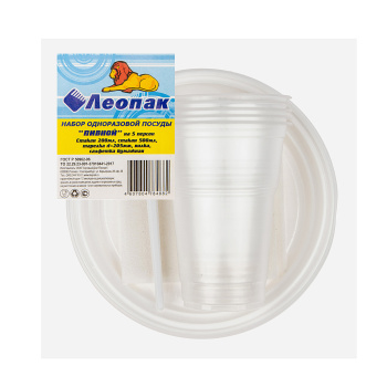 Одноразовая посуда Набор "Пивной" 5перс/25пр.: тар.d205мм+стаканы0,2л+стаканы0,5л+вилки+салф. *1/25 Одноразовая посуда Набор "Пивной" 5перс/25пр.: тар.d205мм+стаканы0,2л+стаканы0,5л+вилки+салф. *1/25