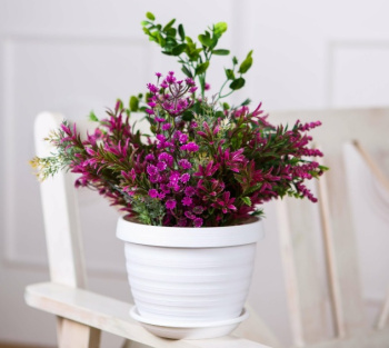 Кашпо пластм. "Толедо" 3,0л d верха 200мм h 150мм с поддоном Белый 5 0435 PL *1/19