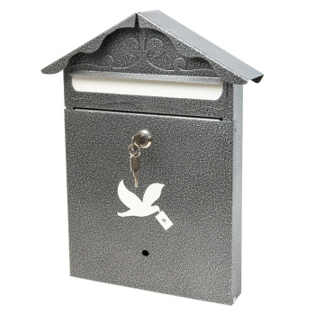 Ящик почтовый с замком 350х230х40мм Серебро антик "Домик-К" Екатеринбург *1/5