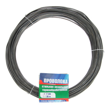 Проволока вязальная 30 м, 2 мм, термообработанная
