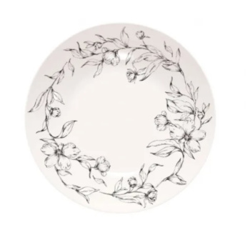 яяяТарелка фарфор Domenik "Peonia" глуб. d21см Белый с рис. DM9711 *6