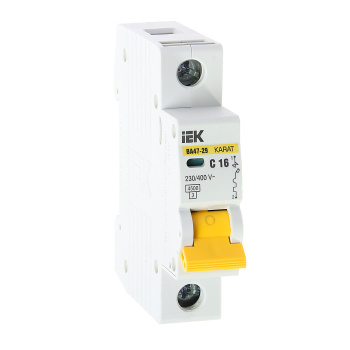 Автоматический выключатель IEK, 1 полюс, 16 А, 4.5 кА