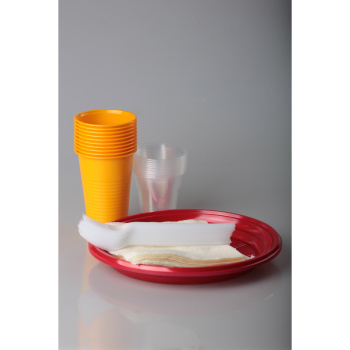 Одноразовая посуда Набор "Шашлычный" 5перс/25пр.: тар.d170мм+стопки0,1л+стак.0,2л+вилки+салф. *1/40 Одноразовая посуда Набор "Шашлычный" 5перс/25пр.: тар.d170мм+стопки0,1л+стак.0,2л+вилки+салф. *1/40