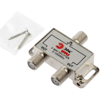 Делитель TV "краб"х2 устройства под F разъем 5-1000 МГц ЭРА SIMPLE Б0048320 *10/200