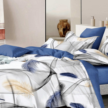 Постельное белье евро сатин Текстура 21103, наволочки 70*70 - 2шт *1