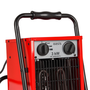 Пушка тепловая электрическая 3кВт 300м3/ч S-30м2 ТЭН 220В TP-30S (U) ОАЗИС *1