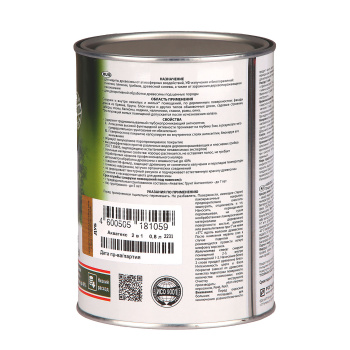 Защитно-декоративное покрытие 0.8 л для древесины АКВАТЕКС 2 в 1, алкидное, дуб