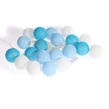 Гирлянда «Нить» Luazon Lighting, 5 м, фиксинг, белый, клубки морские 6 см, 20 LED, IP20, 220 В