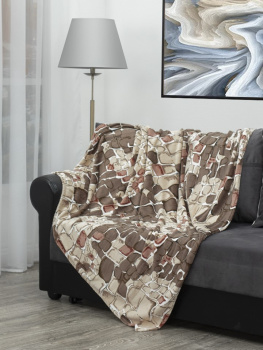 Плед фланель 150*200см Камешки коричневый TF FN F13BR a1520 Absolute *1