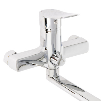 Смеситель для ванны Demi Milardo DEMSB02M02, длинный излив, однорычажный, с лейкой