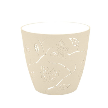 Кашпо пластм. "Butterflies" 0,7л d верха 115мм h105мм молочный туман PT401110048 ("Plast Team")*1/20