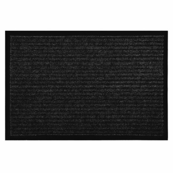 Коврик 50*80 см влаговпитывающий ребристый черный "VORTEX" (арт.22086/24193) *1/10