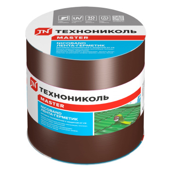 Лента-герметик 10х0.15 м ТехноНиколь Nicoband, самоклеящаяся, коричневый