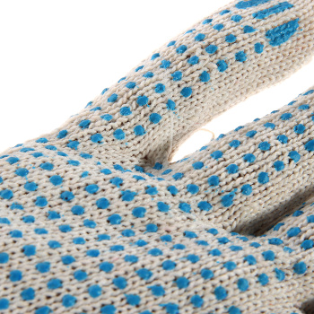 Перчатки ХБ с ПВХ НАБОР 10 пар: 10кл 4 нит 400гр, бел/син (арт.482 Р) Ladoni *1/50 Перчатки ХБ с ПВХ НАБОР 10 пар: 10кл 4 нит 400гр, бел/син (арт.482 Р) Ladoni *1/50